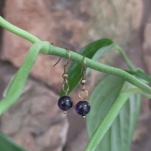 Handmade Minimalist Amethyst Dangle Earrings